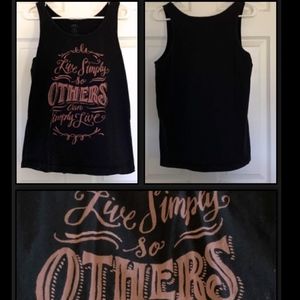 Sevenly Live Simply Black Salmon Tank  size S